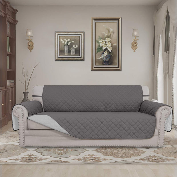 Water-Resistant Reversible Quilted Sofa Slipcover