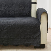 Scalloped Quilted Patchwork Sofa Protector